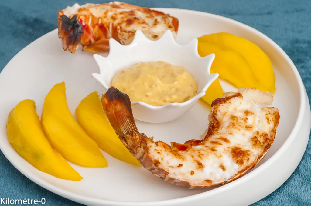 Langouste grillée au beurre blanc à la mangue - Étape 8