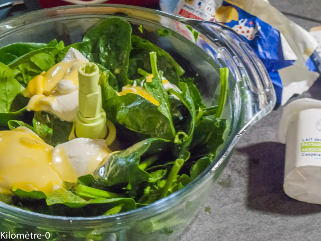 Gaufres salées aux épinards garnies à la truite fumée - Étape 3