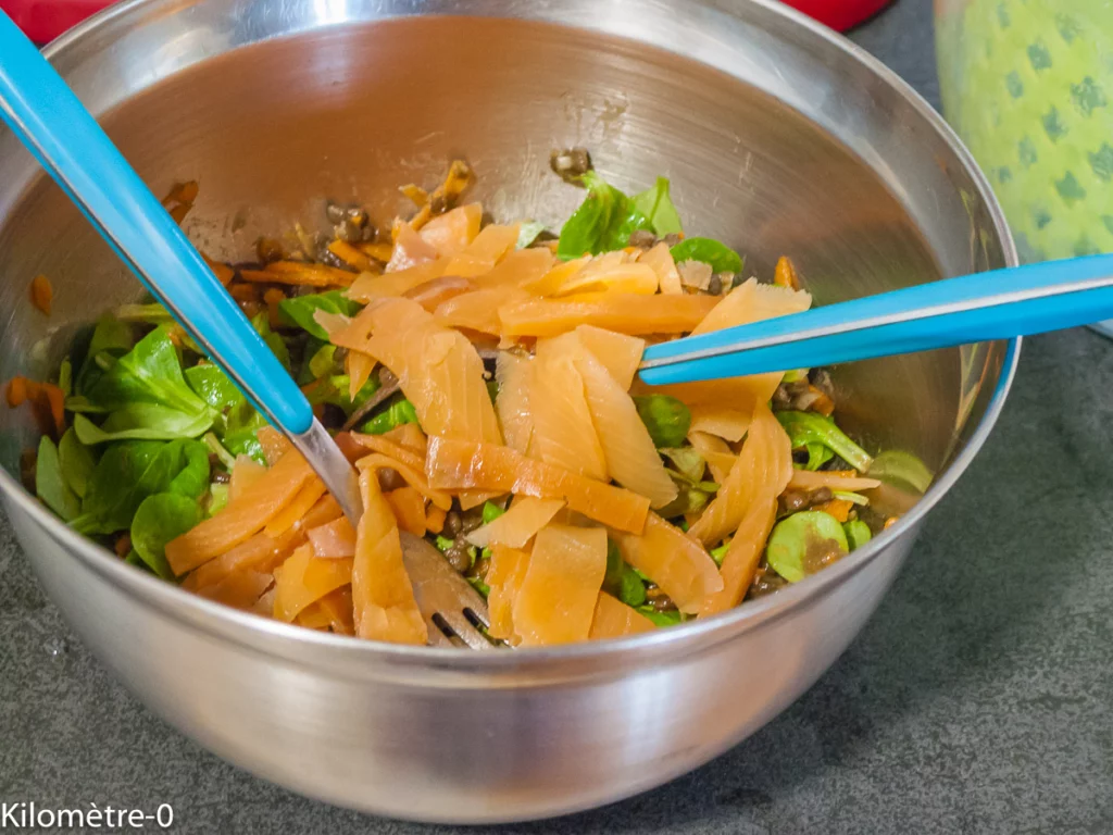 Salade de lentilles aux carottes et à l&rsquo;avocat - Étape 7