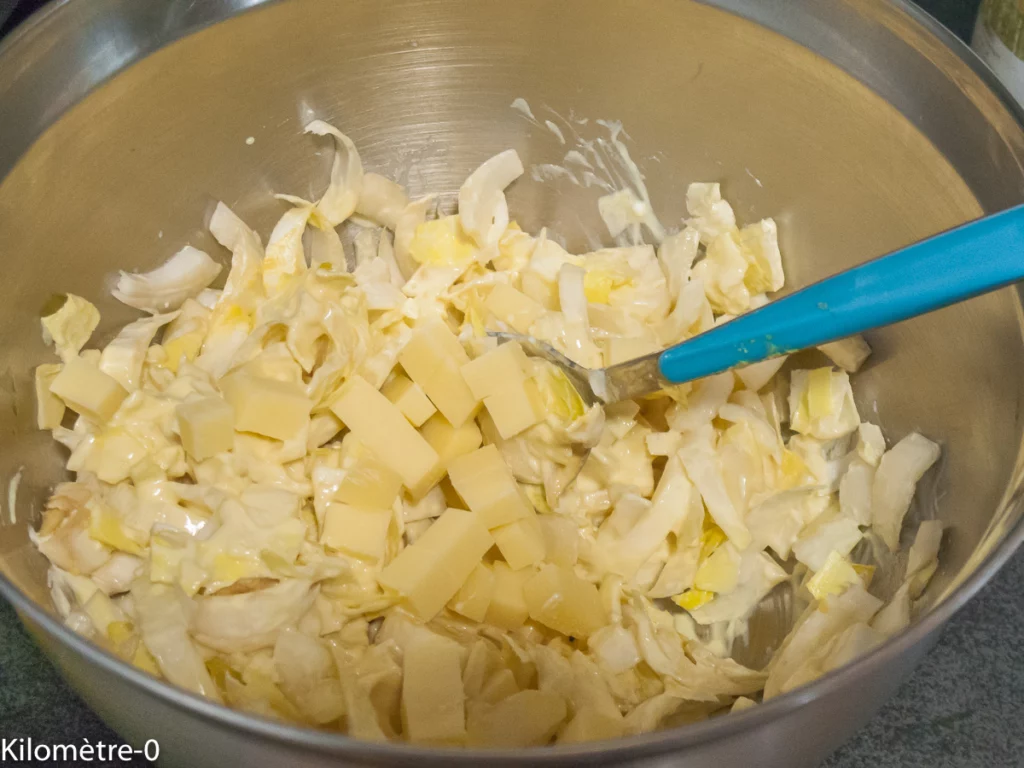 Salade d&rsquo;endives aux lardons, avocat, pomme et comté - Étape 5