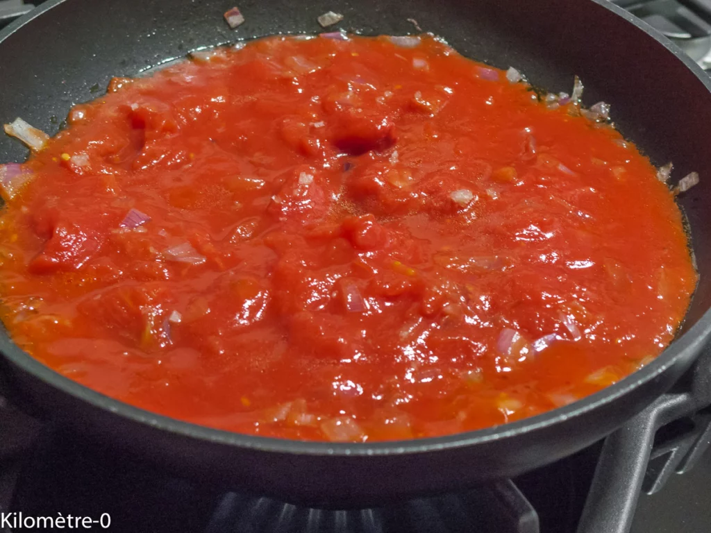 Chakchouka aux crevettes et aux œufs - Étape 2