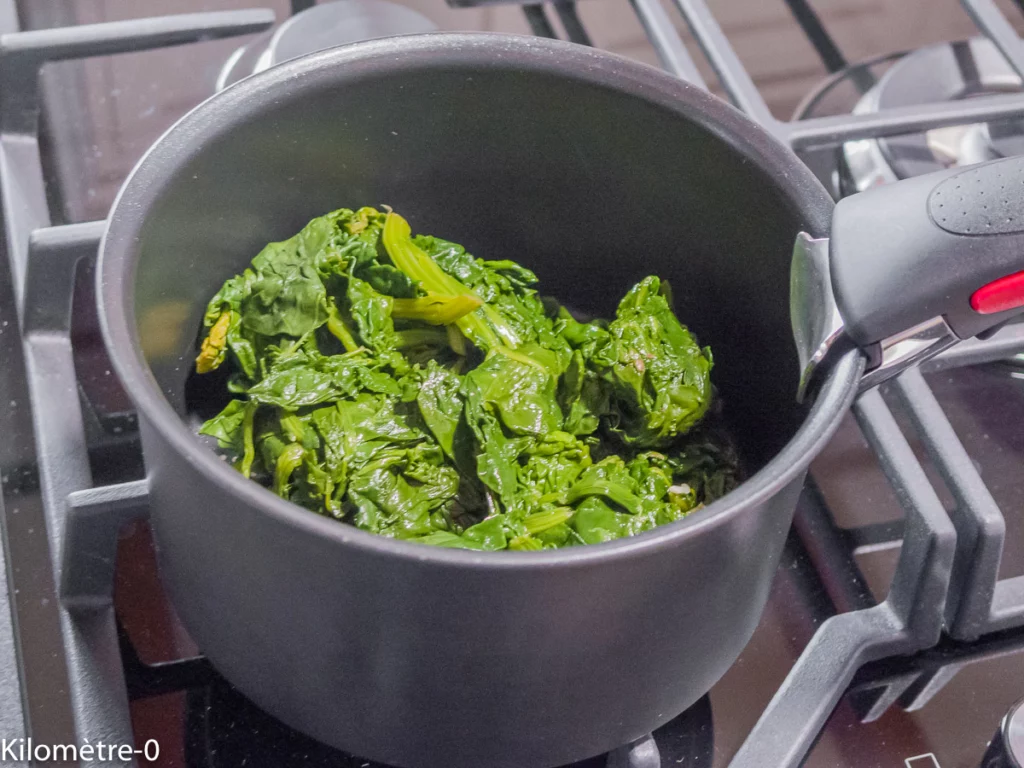Pâtes aux épinards et à la ricotta - Étape 1