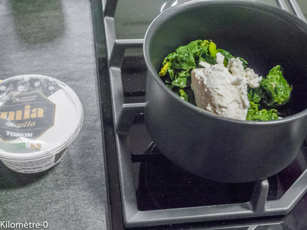 Pâtes aux épinards et à la ricotta - Étape 2