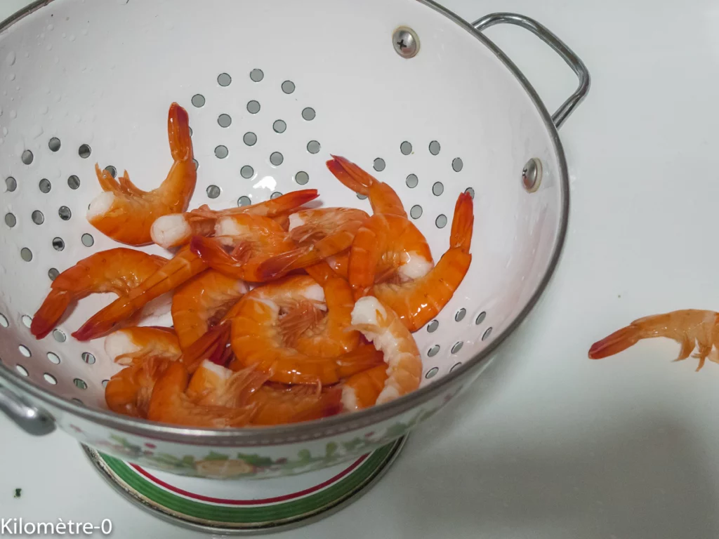 Chakchouka aux crevettes et aux œufs - Étape 3