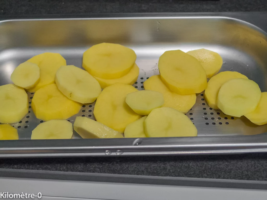 Salade de pommes de terre aux oranges, cresson et noix saint jacques - Étape 1