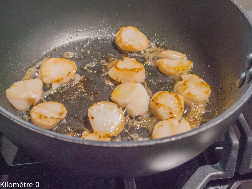 Salade de pommes de terre aux oranges, cresson et noix saint jacques - Étape 7