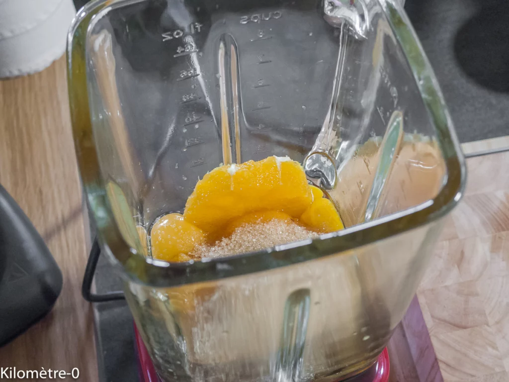 Toutorange, gâteau réalisé dans un blender - Étape 2