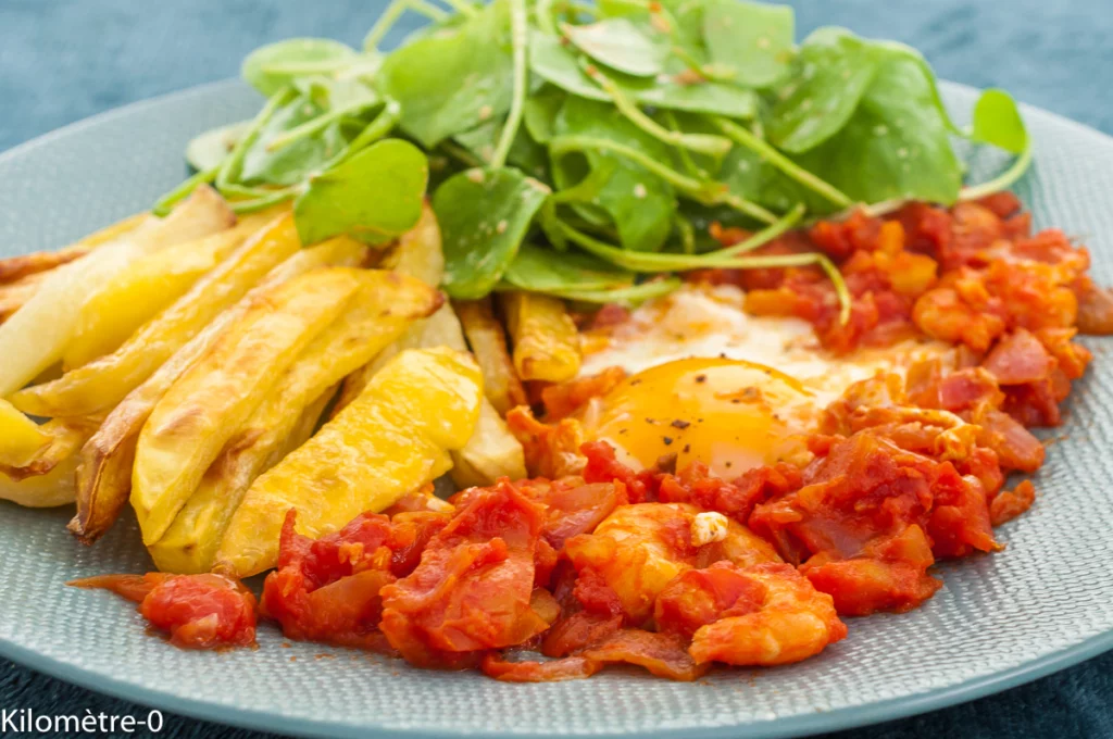 Chakchouka aux crevettes et aux œufs - Étape 6