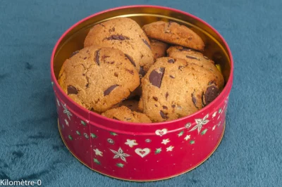 Photo de recette de cookie, gâteaux secs, biscuits, facile, rapide, bio, sain, farine de blé, farine de noix de coco ,  palets de chocolat, matin, goûter, Kilomètre-0, blog de cuisine réalisée à partir de produits de saison et issus de circuits courts