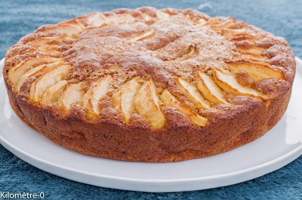 Photo de recette de dessert, gâteau, fondant, pommes, fruits, yaourt, automne, hiver, facile, rapide, Kilomètre-0, blog de cuisine réalisée à partir de produits de saison et issus de circuits courts