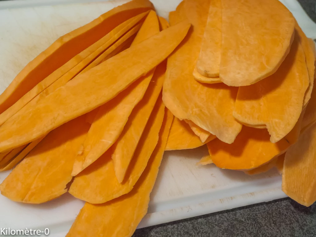 Crinkle à la patate douce et à la fêta - Étape 1