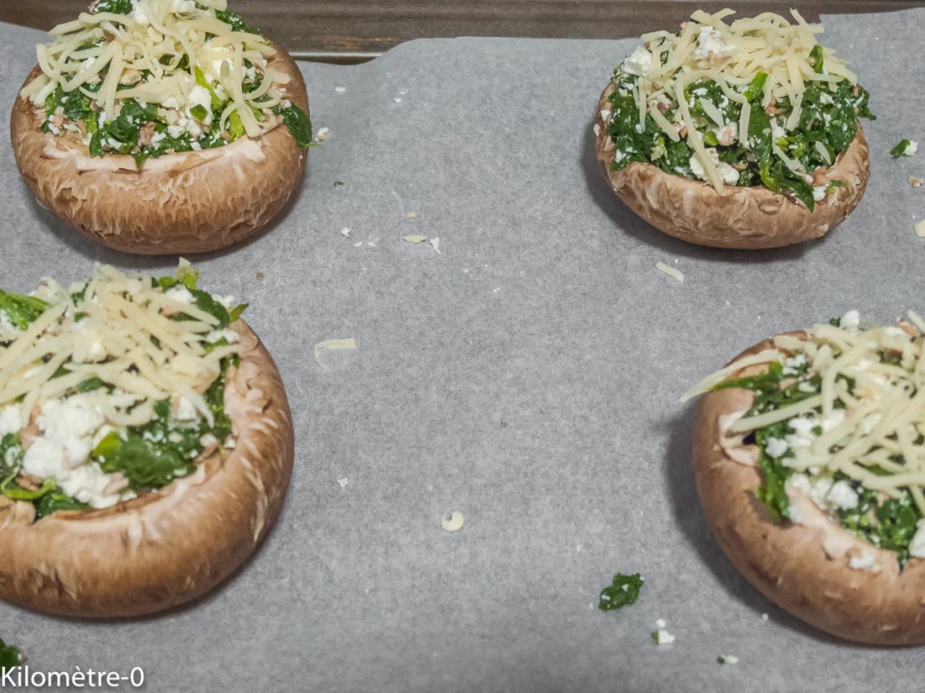 Champignons portobello farcis aux épinards et à la fêta - Étape 5