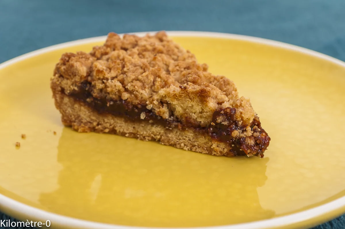 Photo de recette de dessert, ittalien, Italie, facile, rapide, fourré, gâteau fourré, garni, sbriciolata , crème de pruneaux, Kilomètre-0, blog de cuisine réalisée à partir de produits de saison et issus de circuits courts
