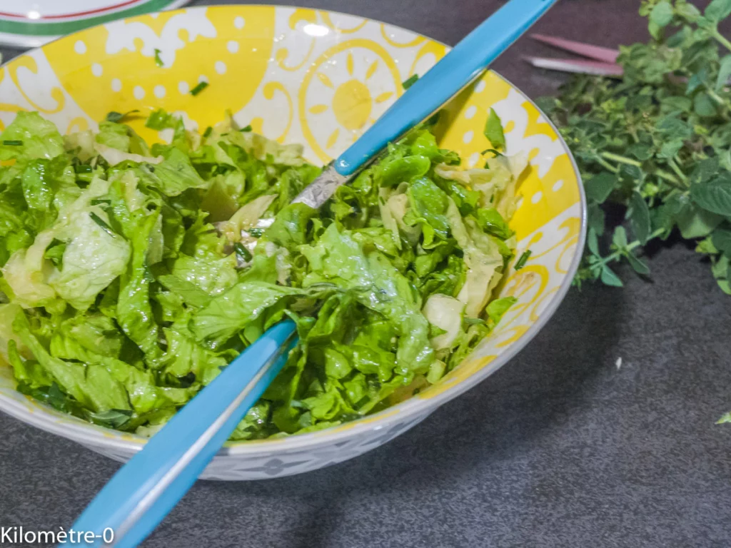 Salade de saumon fumé aux framboises - Étape 1