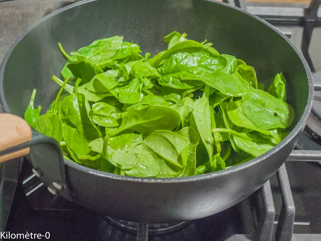 Pesto de petits pois et épinards - Étape 3