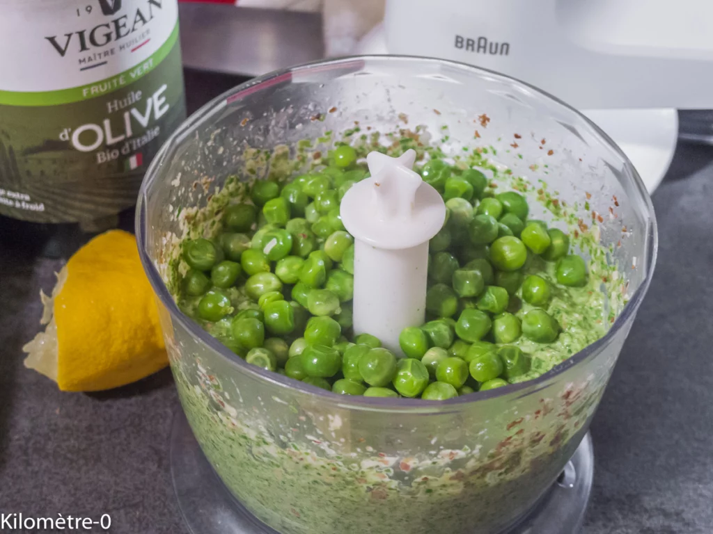 Pesto de petits pois et épinards - Étape 4