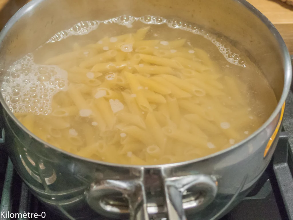 Pâtes au pesto de petits pois et épinards - Étape 5