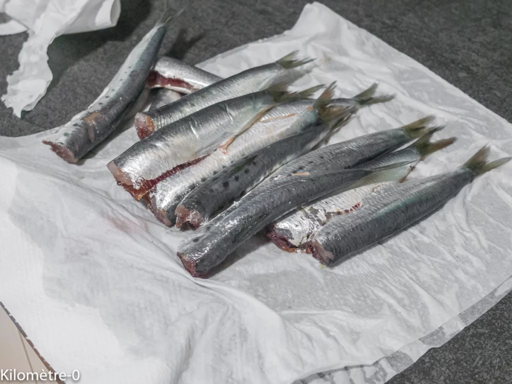 Sardines aux courgettes et aux olives - Étape 1