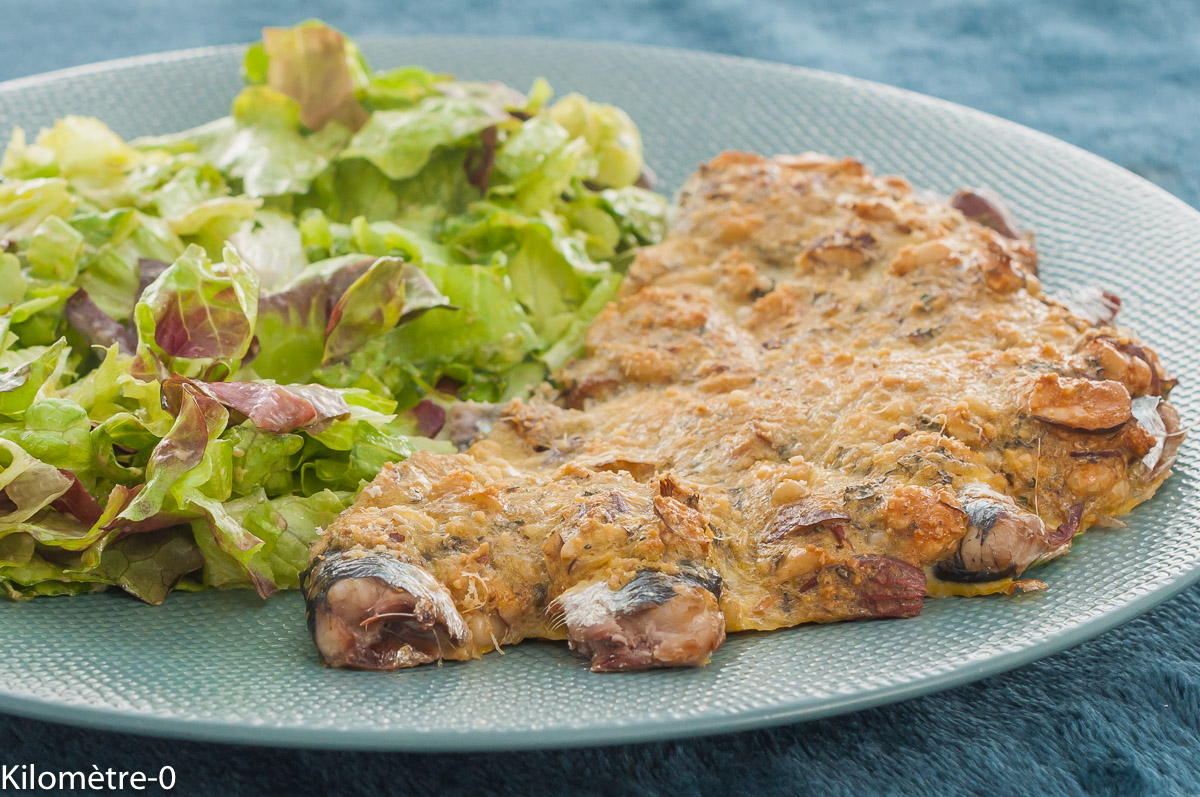 Photo de recette de sardines, sardines fraiches, Ligurie, IItalie, cuisine italienne, poissons, poisson gras, facile, poisson du monde, amndes, parmesan, oeufs, complet, nutritif, protéiné, Kilomètre-0, blog de cuisine réalisée à partir de produits de saison et issus de circuits courts