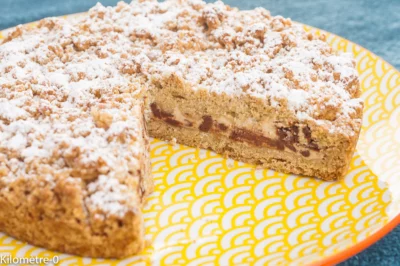 Photo de recette de gâteau, italien, dessert, crumble, sbriciolata, fourrée , ricotta , pépites de chocolat, fromage frais, facile, rapide, bio, gourmand, Kilomètre-0, blog de cuisine réalisée à partir de produits de saison et issus de circuits courts