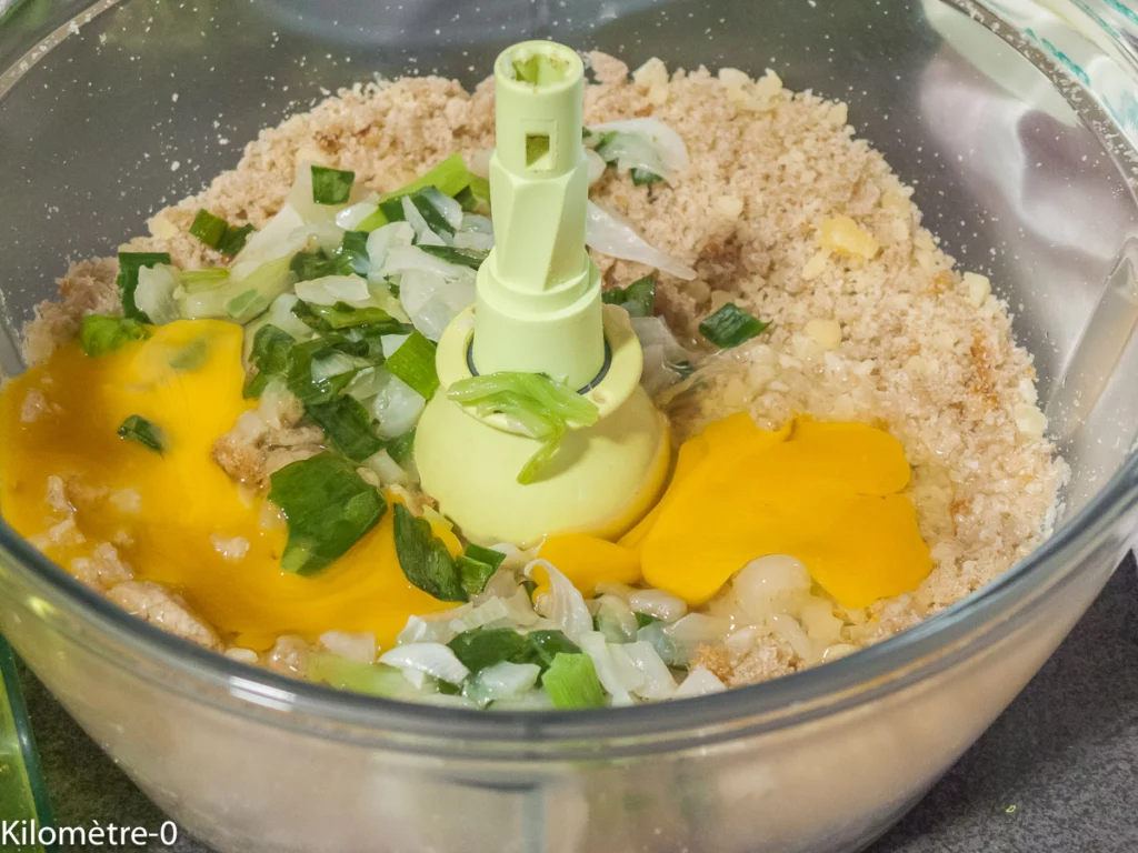 Galettes d&rsquo;aubergines au vieux pain - Étape 3