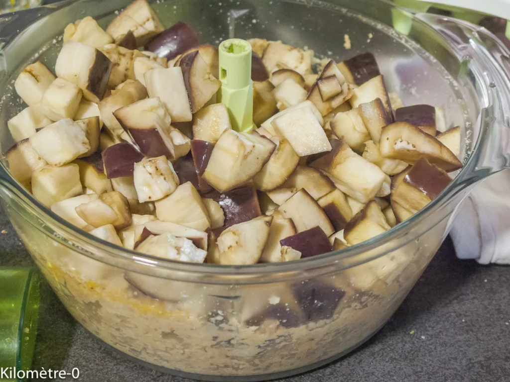 Galettes d&rsquo;aubergines au vieux pain - Étape 4