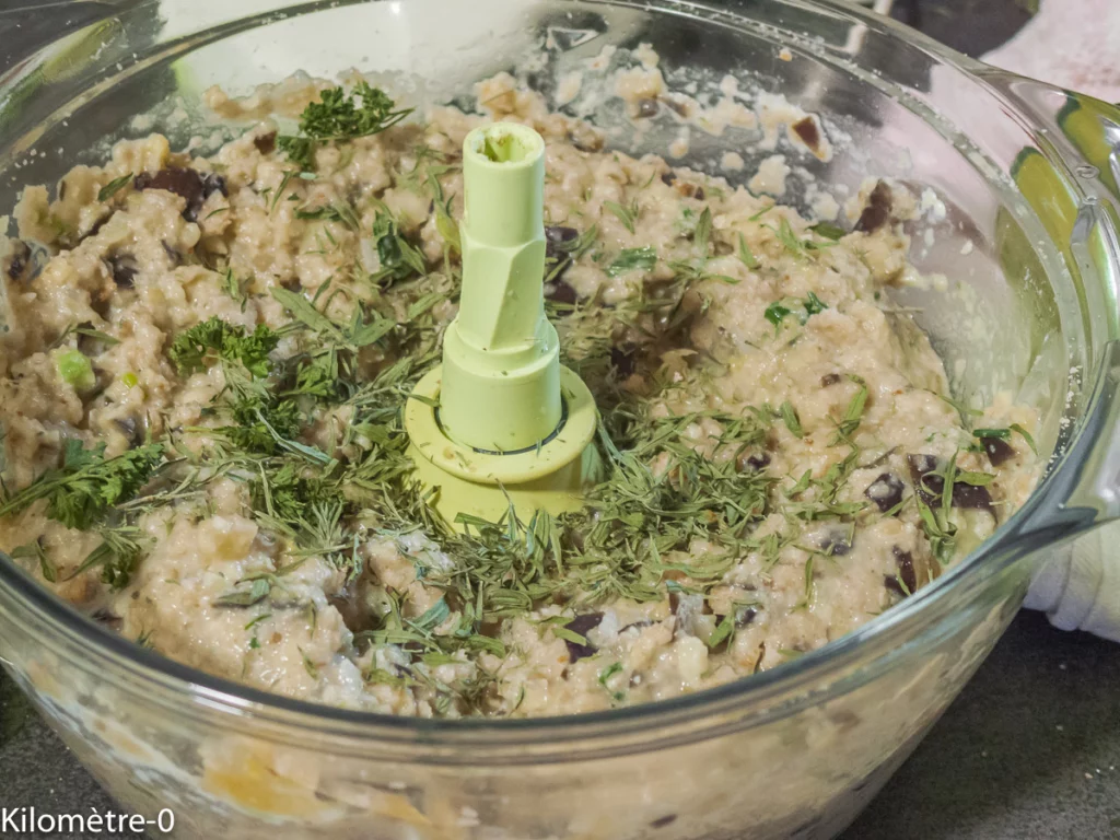 Galettes d&rsquo;aubergines au vieux pain - Étape 5