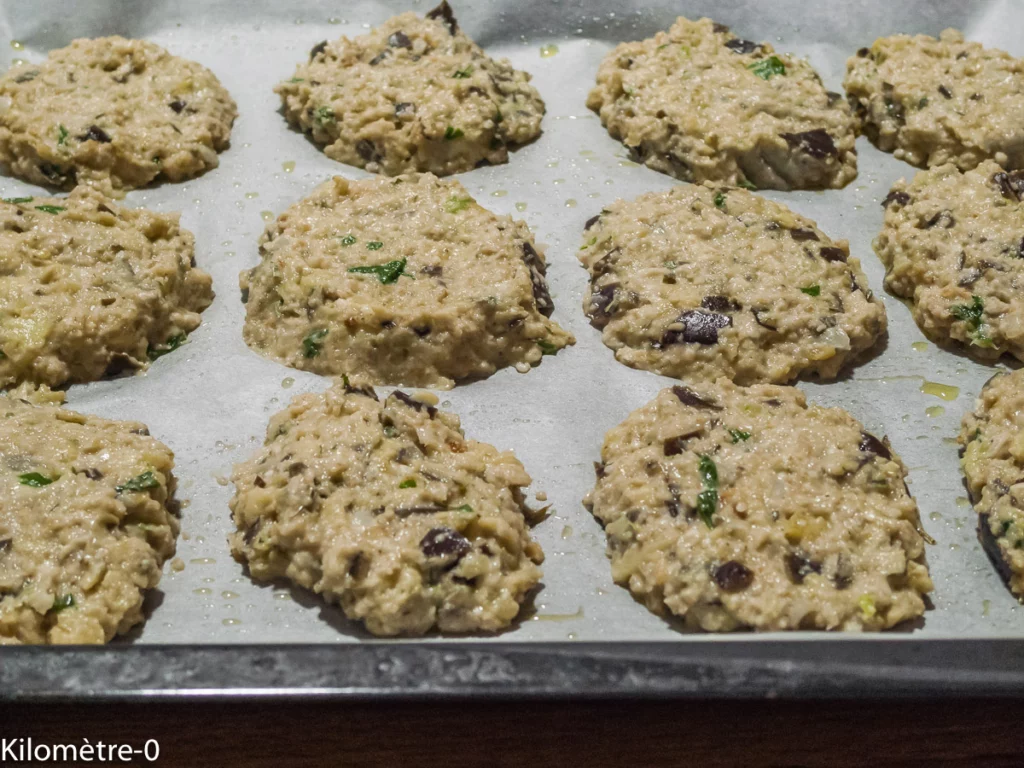 Galettes d&rsquo;aubergines au vieux pain - Étape 6