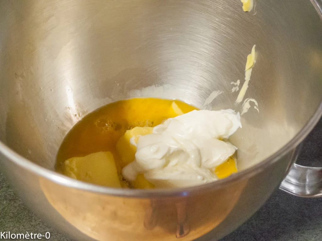 Cake salé au chorizo, crevettes et poivron vert - Étape 2