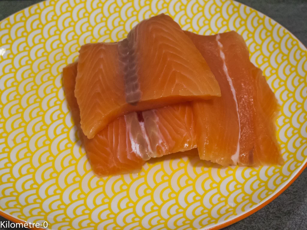 Clafoutis au saumon et haricots verts - Étape 1