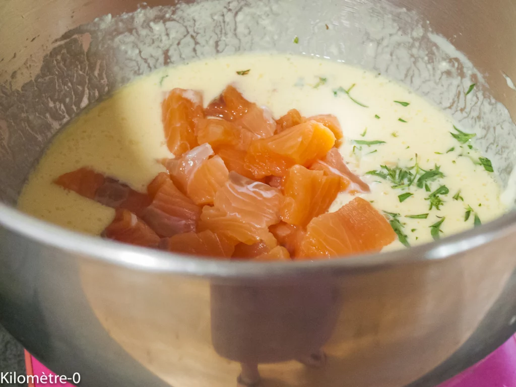 Clafoutis au saumon et haricots verts - Étape 4