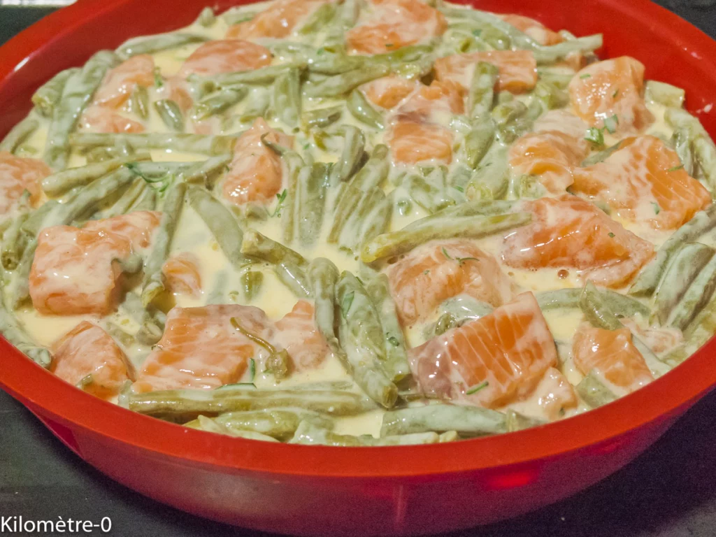 Clafoutis au saumon et haricots verts - Étape 6