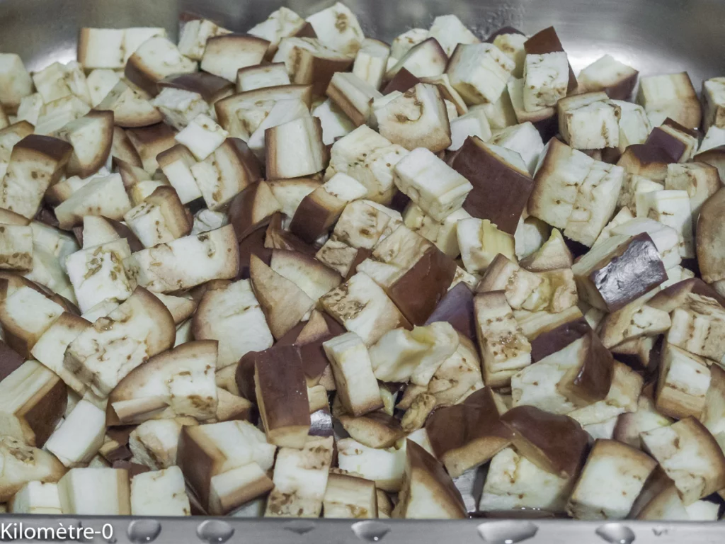 Pâtes aux aubergines et pesto aux olives et aux câpres - Étape 5