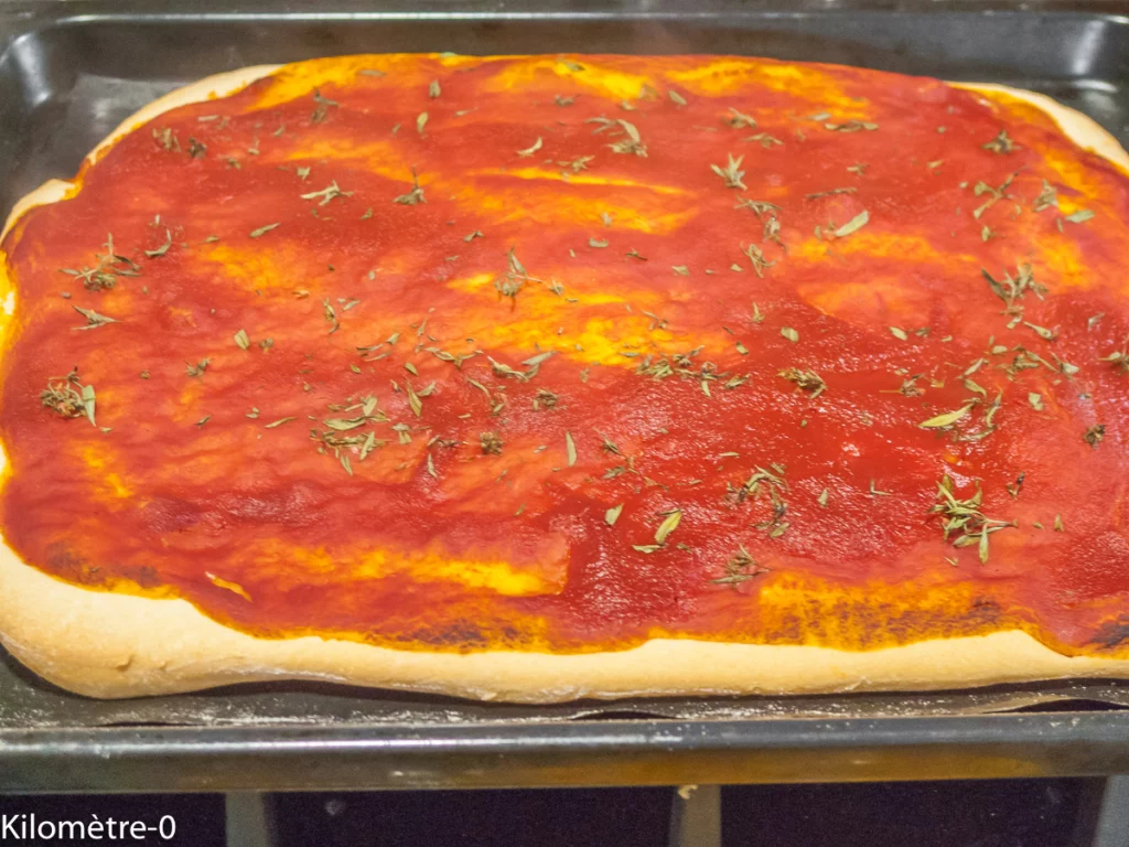 Pizza aux tomates, mozzarella et feta - Étape 3