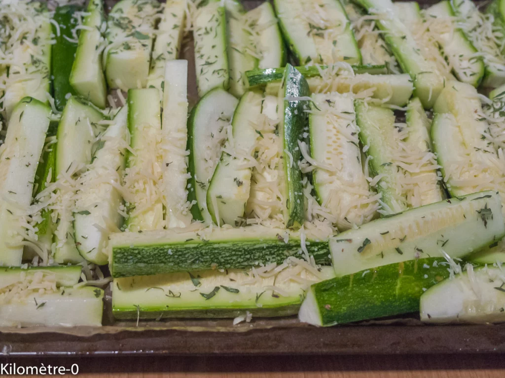 Travers de porc à la moutarde, frites de courgettes au fromage - Étape 2