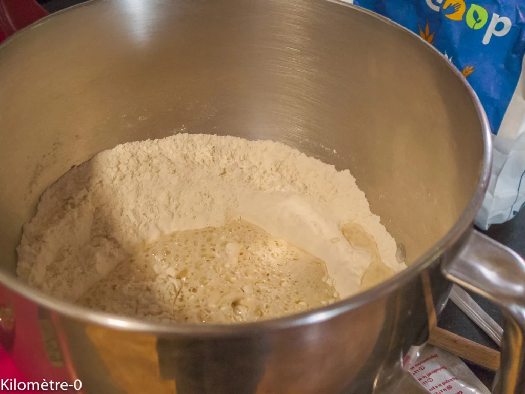 Torsades aux olives et au chorizo - Étape 1