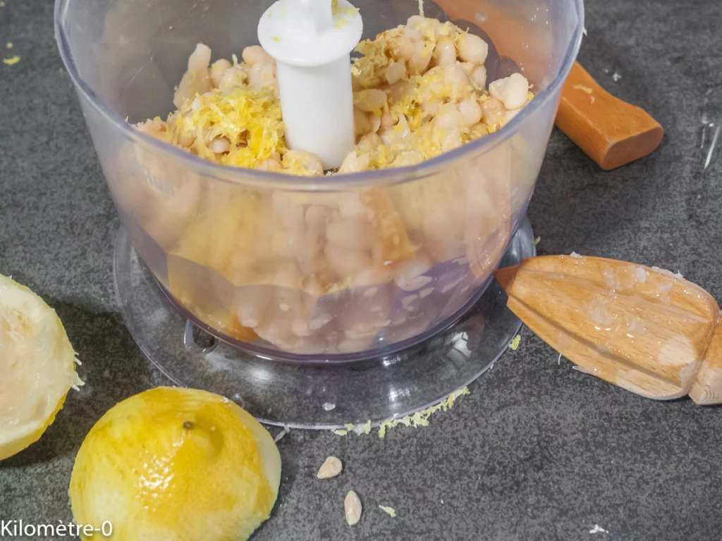 Houmous bowl courgettes et radis - Étape 4