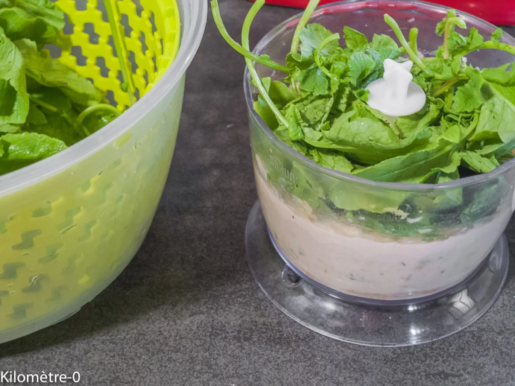 Houmous bowl courgettes et radis - Étape 8