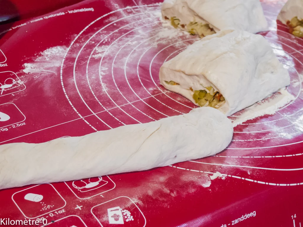 Torsades aux olives et au chorizo - Étape 6