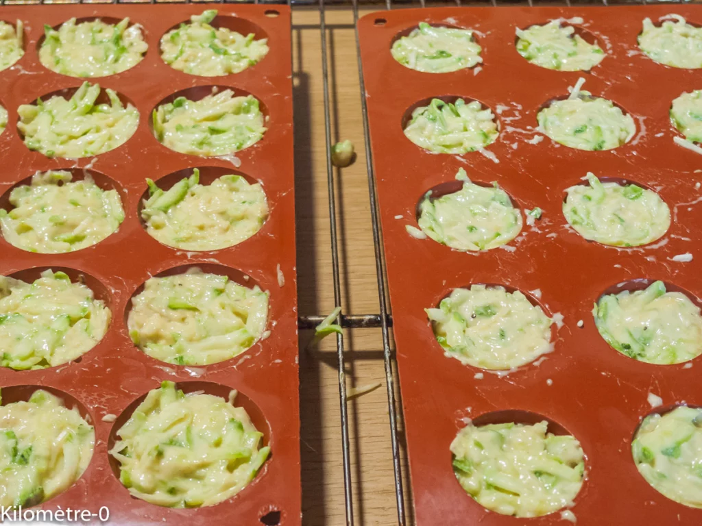 Bouchées salées aux courgettes, à l’emmental et au chorizo - Étape 4