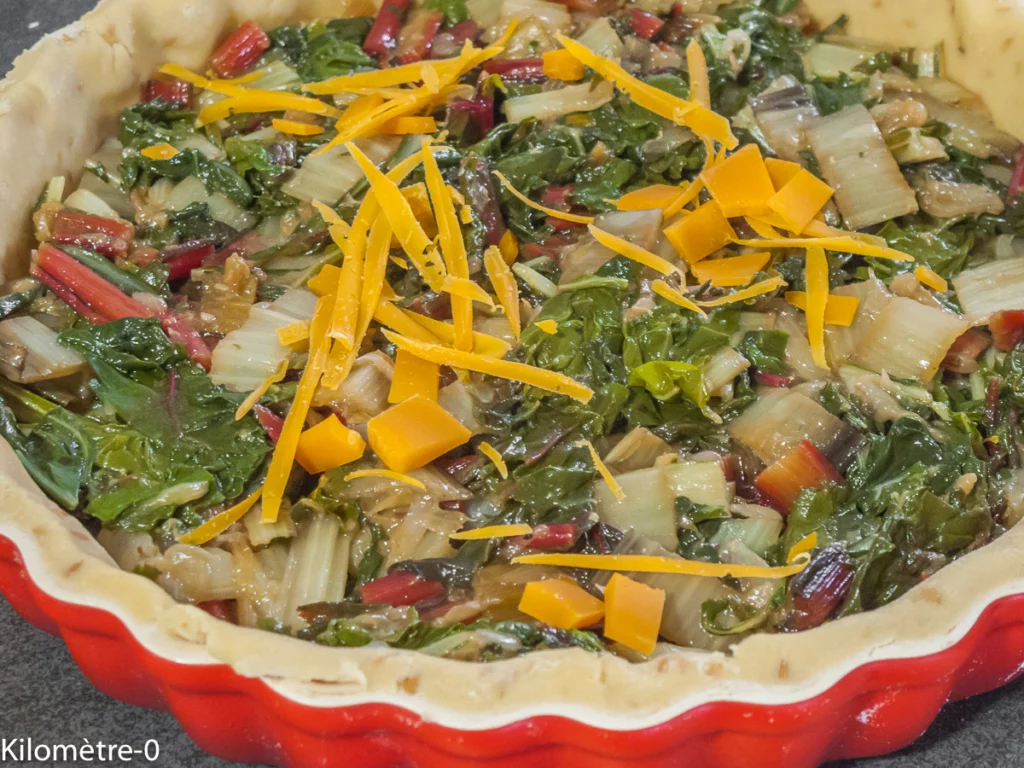 Tarte salée aux blettes et au fromage (beaufort ou mimolette) - Étape 12
