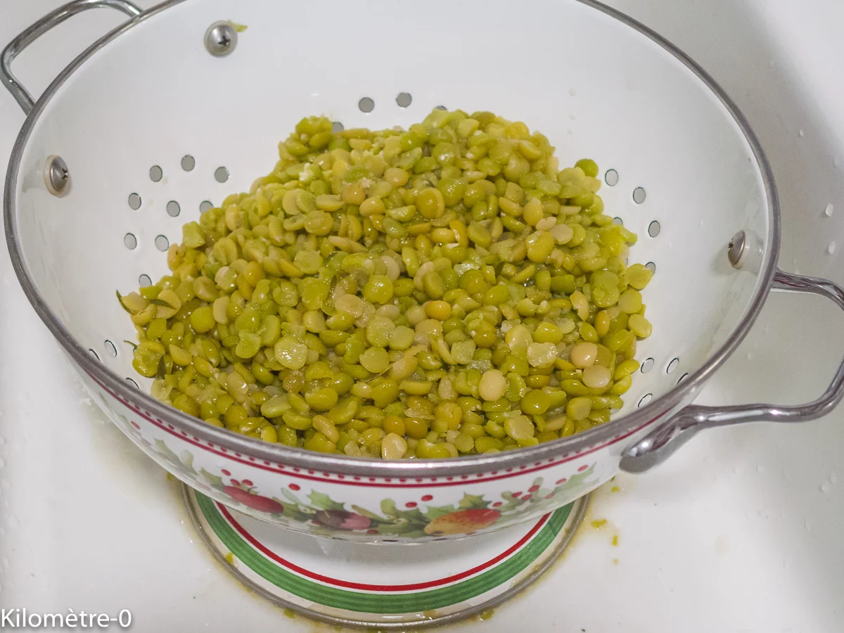 Photo de recette de, cuisson des pois cassés, légumineuses, cuire des pois cassés, cuisiner des pois cassés, économique, bon marché, bio, Kilomètre-0, blog de cuisine réalisée à partir de produits de saison et issus de circuits courts