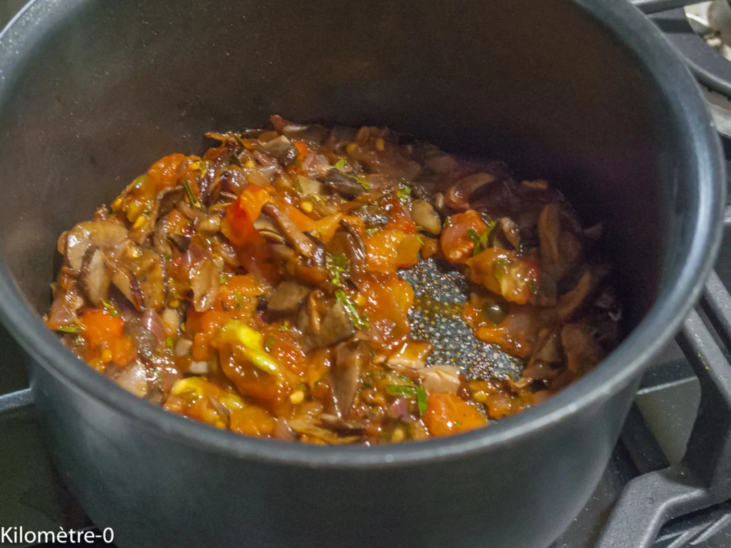 Poivrons farcis aux champignons et aux céréales - Étape 4