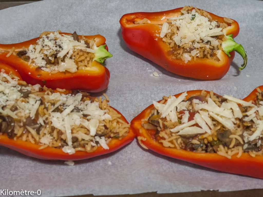 Poivrons farcis aux champignons et aux céréales - Étape 6