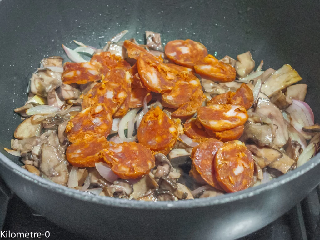 Coquillotto aux cèpes et chorizo - Étape 4