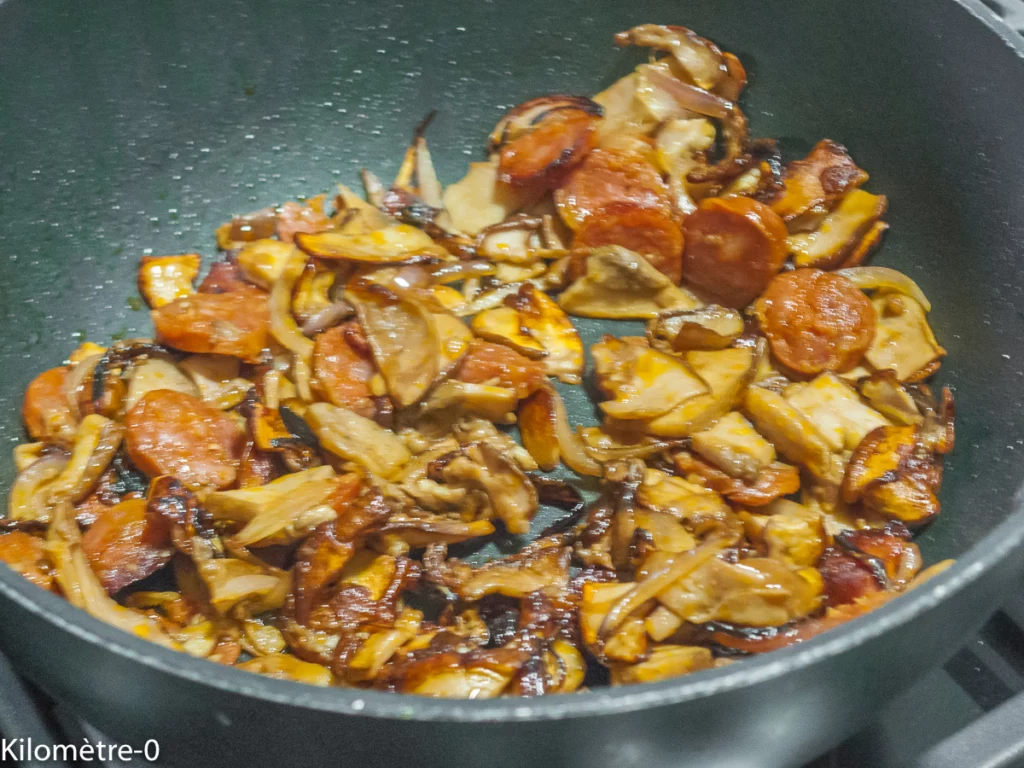 Coquillotto aux cèpes et chorizo - Étape 5