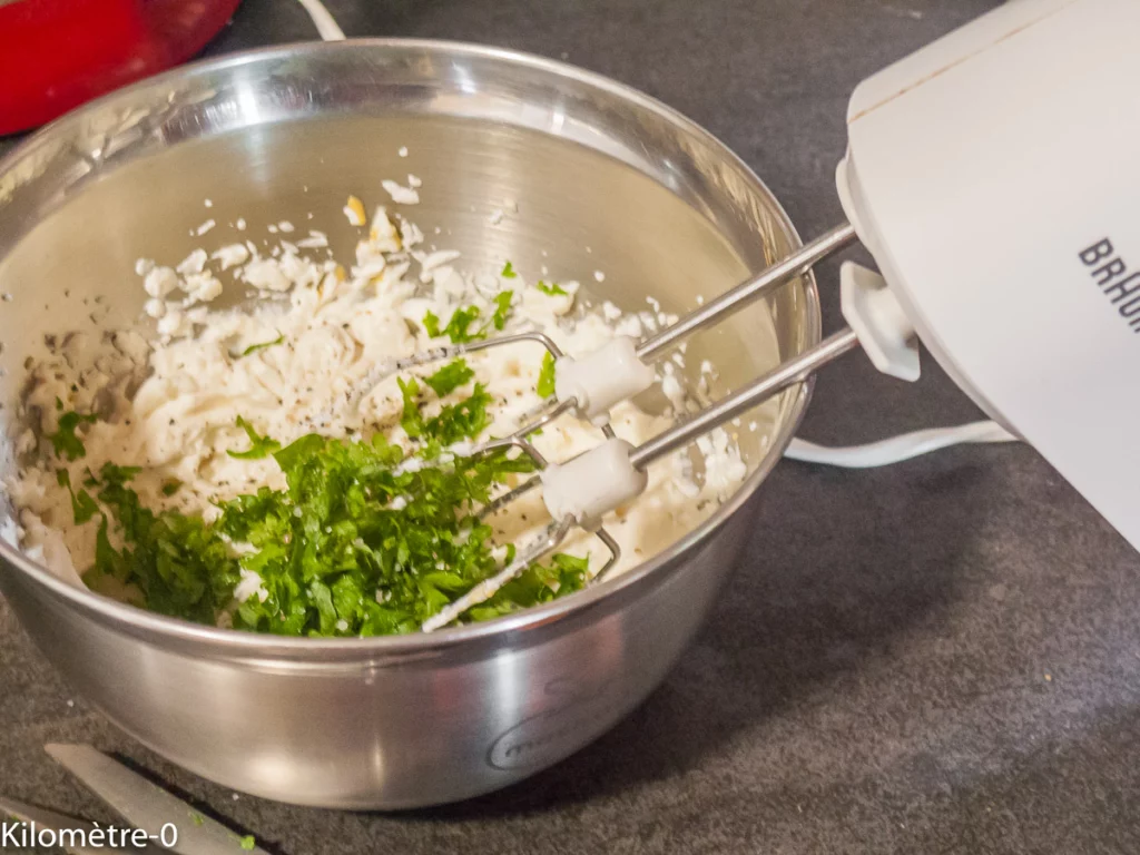 Coulemelles farcies à la ricotta et aux noix, légumes au four - Étape 4