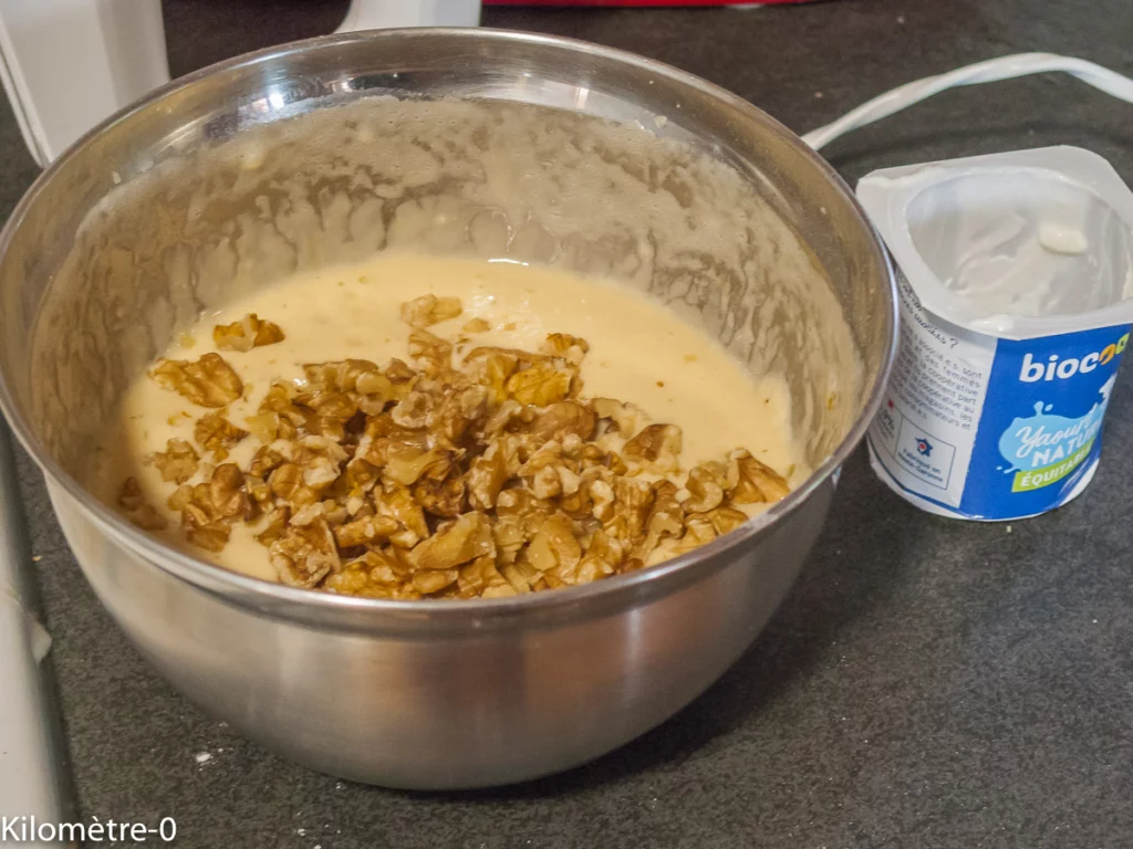 Gâteau renversé aux poires et aux noix - Étape 2