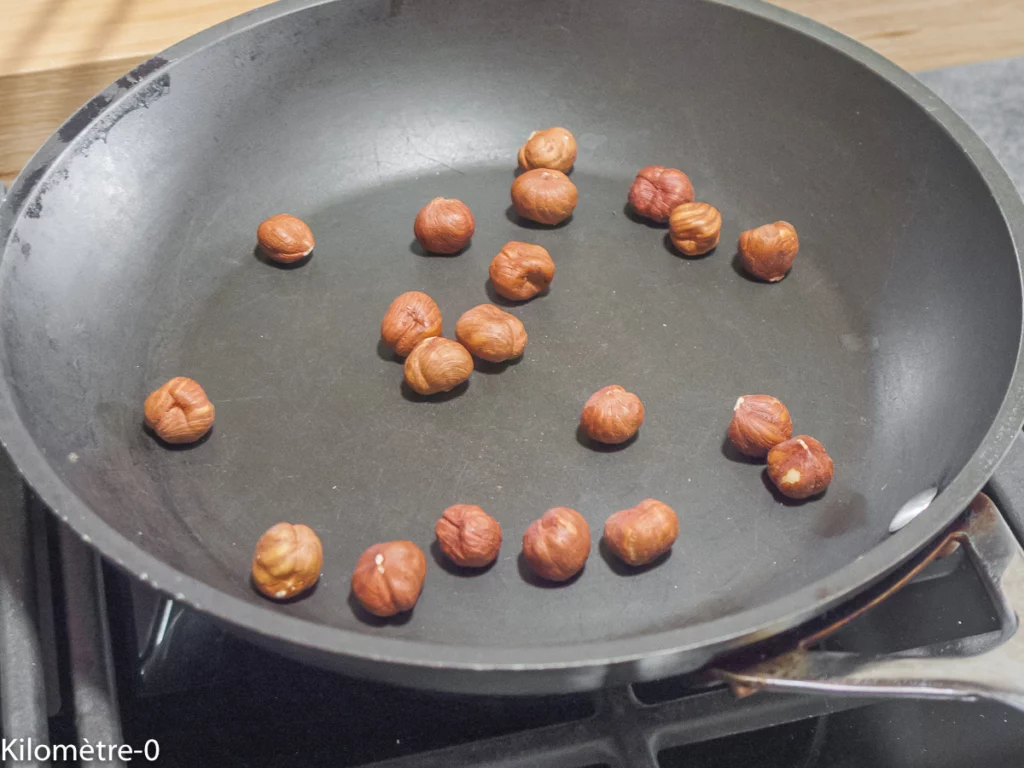 Courge butternut aux champignons, noisettes et oeuf poché - Étape 3