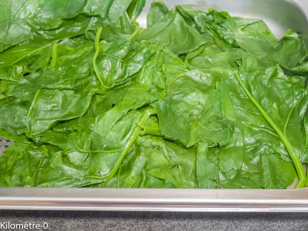 Briks aux épinards, champignons, noix et fromage - Étape 3
